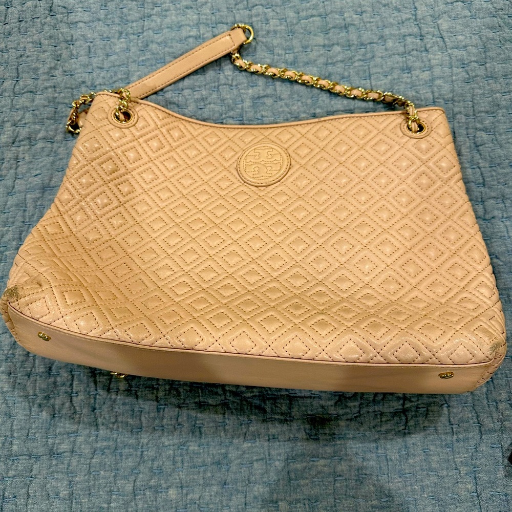 Tory Burch light pink shoulder purse.